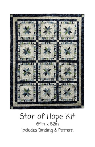 [202407000458] Star of Hope Kit, 64" x 82" Includes pattern & binding