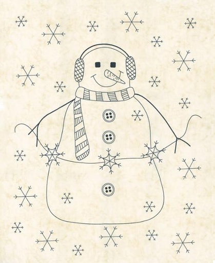 [49258-11] Snow Snowman Stitch Panel 36" x 44"