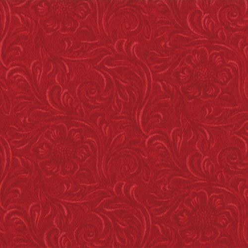 [11216-11] Tooled Leather Red