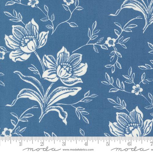 [35380-17] Denim Woodcut Bloom