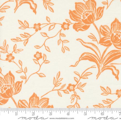 [35380-24] Ivory Butterscotch Woodcut Bloom