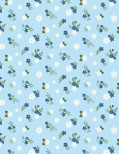 [40049-410] Floral Mix Light Blue