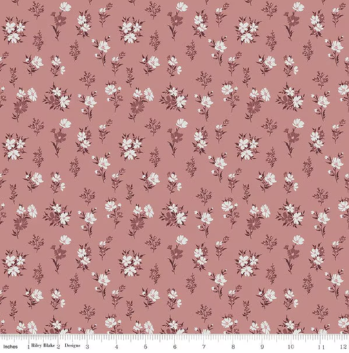 [C15232-DUSTYROSE] Floral Dusty Rose