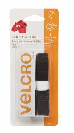 [90321V] VELCRO® Brand Fastener Soft & Flex Sew-In Black 5/8in x 30in