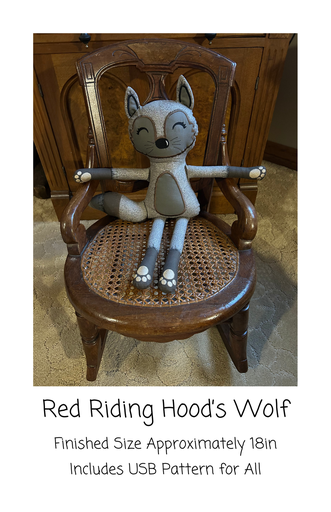 Red Riding Hood Doll Kit, 18" Wolf Doll & ME Designs