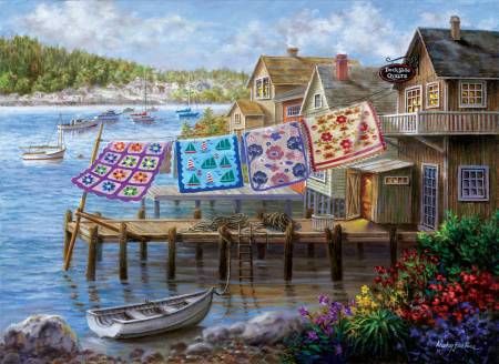 [19271] Dockside Quilts 500pc Puzzle with Large Pieces