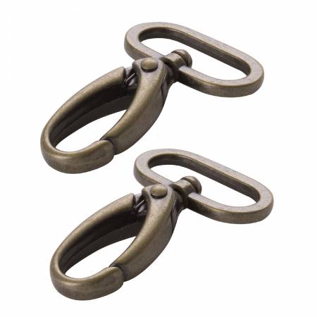 [HAR15SWABTWO] Swivel Hook 1-1/2in Antique Brass Set of Two