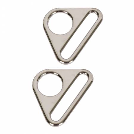 [HAR1TRNTWO] Triangle Ring Flat 1in Nickel Set of Two