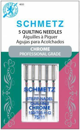 [S-4035] Schmetz Chrome Quilting 75/11 Carded 5 Pack
