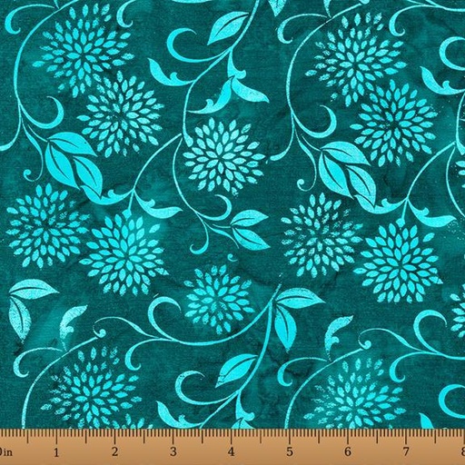 [SH140-960] Teal Flower Vine