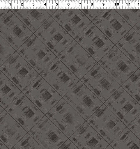 [Y3586-120] Dark Pewter Diagonal Plaid