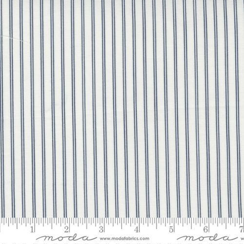 [55267-11] Cream Navy Stripe