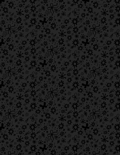 [66204-999] Butterfly Ditzy Black on Black