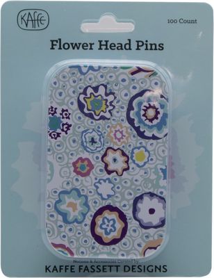 [KFHP012] Kaffe Fassett Flower Head Pins 100ct