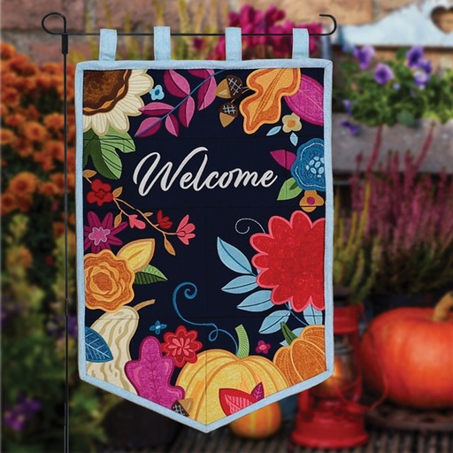 [12933USB] Autumn Welcome Garden Flag