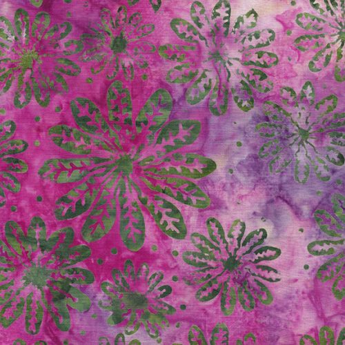 [822205890] Multi Purple Pink Iris Woodblock Leaf Swirl