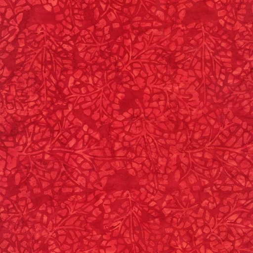 [B1937  RED] Red Crackle Leaf Patterns