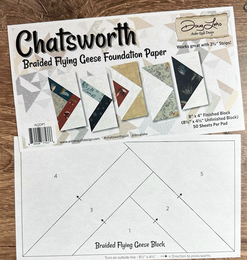 [AQDP1] Chatsworth Braided Flying Geese Foundation Paper